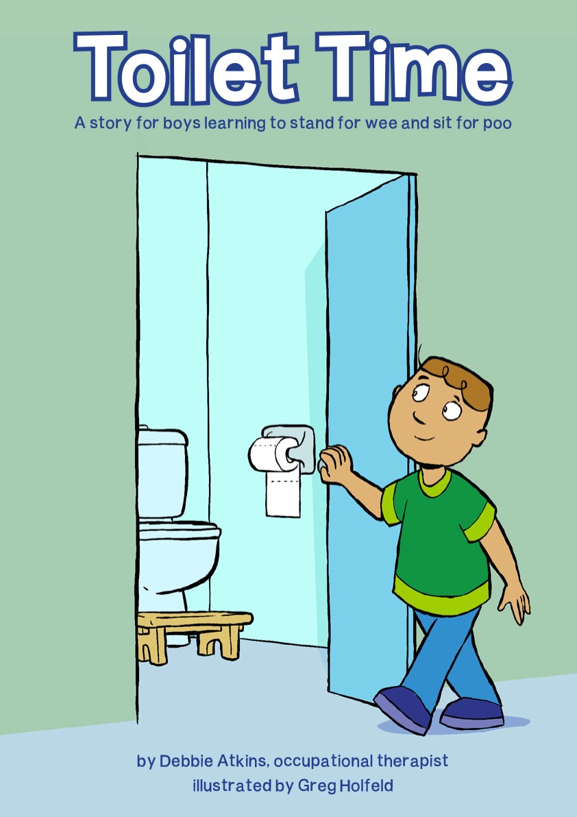 Boys Toilet Time set: A story for boys learning to stand for wee and sit for poo